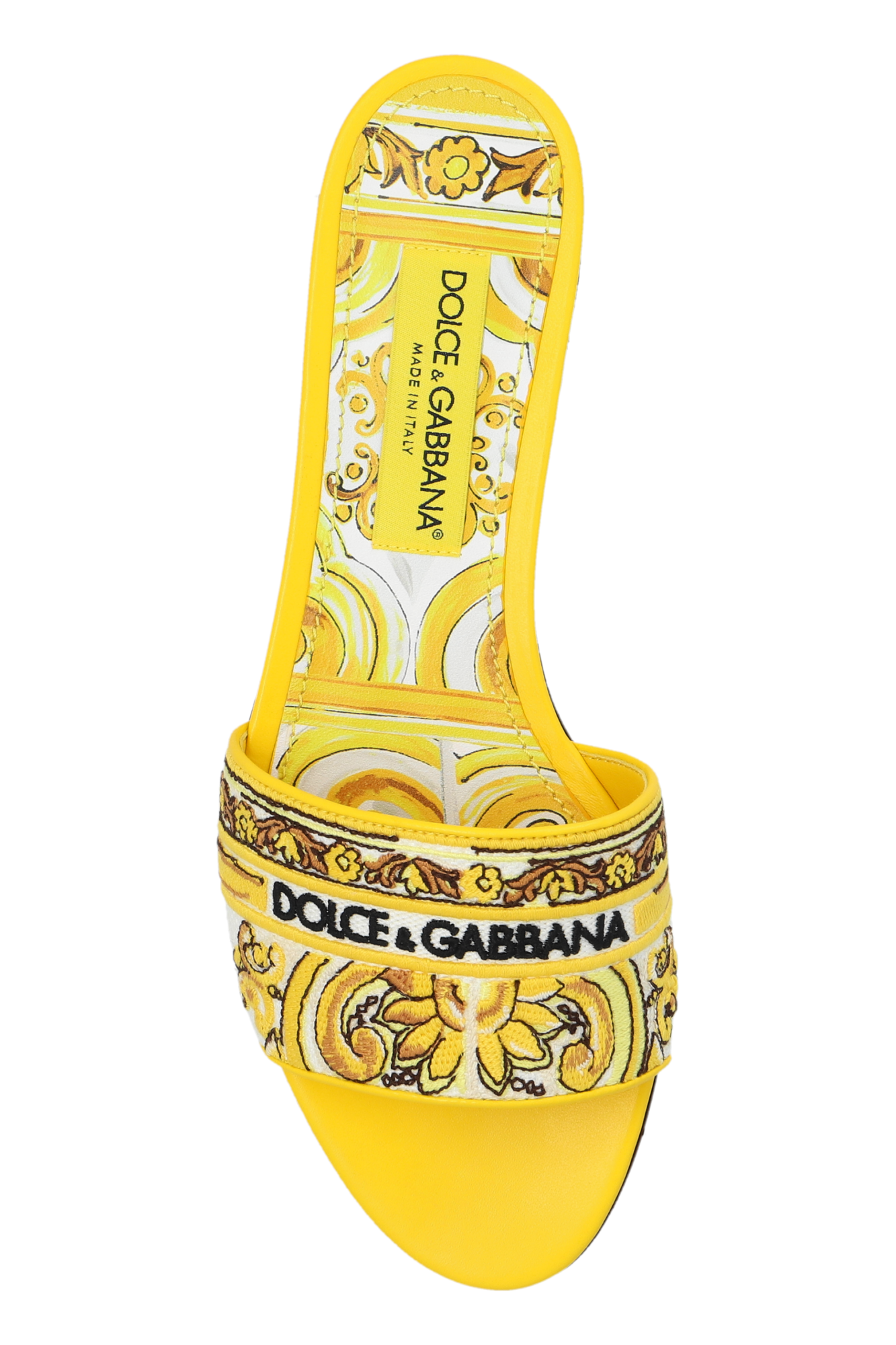 Yellow Slides with logo Dolce & Gabbana - Vitkac AS